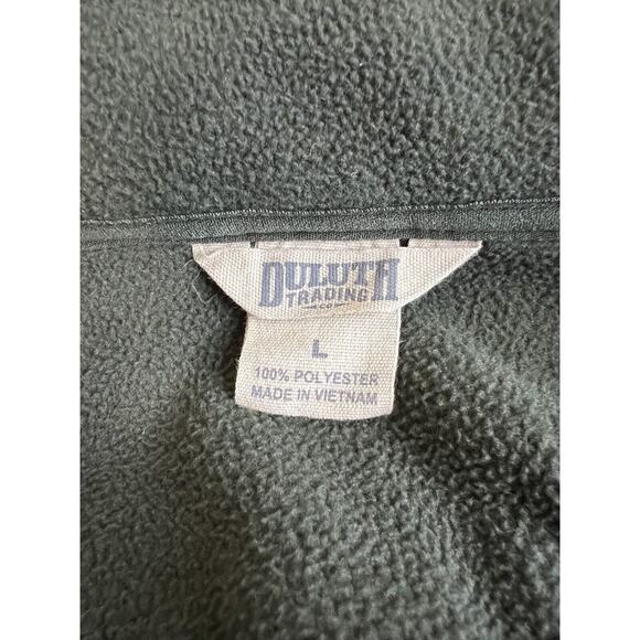 Duluth Trading Hooded Heavy Fleece Jacket Cargo Anorak Women's Size L Full Zip - Picture 3 of 5
